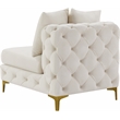 Meridian Furniture Tremblay Cream Velvet Armless Chair