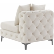 Meridian Furniture Tremblay Cream Velvet Armless Chair
