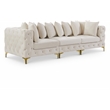 Meridian Furniture Tremblay Cream Velvet Modular Sofa