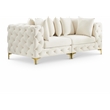 Meridian Furniture Tremblay Cream Velvet Modular Sofa