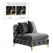 Meridian Furniture Tremblay Grey Velvet Armless Chair
