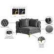 Meridian Furniture Tremblay Grey Velvet Corner Chair