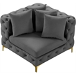 Meridian Furniture Tremblay Grey Velvet Corner Chair