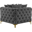 Meridian Furniture Tremblay Grey Velvet Corner Chair