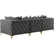 Meridian Furniture Tremblay Grey Velvet Modular Sofa