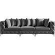 Meridian Furniture Tremblay Grey Velvet Modular Sofa
