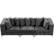 Meridian Furniture Tremblay Grey Velvet Modular Sofa