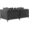 Meridian Furniture Tremblay Grey Velvet Modular Sofa