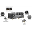 Meridian Furniture Tremblay Grey Velvet Modular Sofa