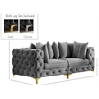 Meridian Furniture Tremblay Grey Velvet Modular Sofa