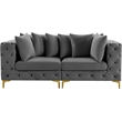 Meridian Furniture Tremblay Grey Velvet Modular Sofa