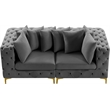 Meridian Furniture Tremblay Grey Velvet Modular Sofa