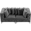 Meridian Furniture Tremblay Grey Velvet Modular Sofa