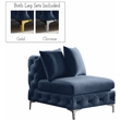 Meridian Furniture Tremblay Navy Velvet Armless Chair