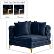 Meridian Furniture Tremblay Navy Velvet Corner Chair