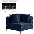 Meridian Furniture Tremblay Navy Velvet Corner Chair