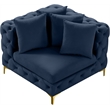 Meridian Furniture Tremblay Navy Velvet Corner Chair