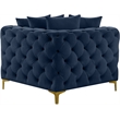 Meridian Furniture Tremblay Navy Velvet Corner Chair