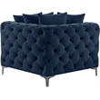 Meridian Furniture Tremblay Navy Velvet Corner Chair