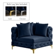 Meridian Furniture Tremblay Navy Velvet Corner Chair