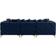 Meridian Furniture Tremblay Navy Velvet Modular Sofa