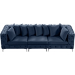 Meridian Furniture Tremblay Navy Velvet Modular Sofa