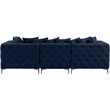 Meridian Furniture Tremblay Navy Velvet Modular Sofa