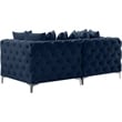 Meridian Furniture Tremblay Navy Velvet Modular Sofa