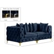 Meridian Furniture Tremblay Navy Velvet Modular Sofa