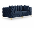 Meridian Furniture Tremblay Navy Velvet Modular Sofa