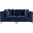 Meridian Furniture Tremblay Navy Velvet Modular Sofa