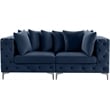 Meridian Furniture Tremblay Navy Velvet Modular Sofa
