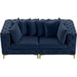 Meridian Furniture Tremblay Navy Velvet Modular Sofa