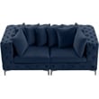 Meridian Furniture Tremblay Navy Velvet Modular Sofa