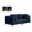 Meridian Furniture Tremblay Navy Velvet Modular Sofa
