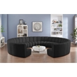 Meridian Furniture Infinity Black Boucle Fabric 11pc. Modular Sectional