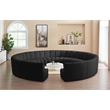 Meridian Furniture Infinity Black Boucle Fabric 12pc. Modular Sectional