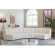 Meridian Furniture Infinity Cream Boucle Fabric 4pc. Modular Sectional