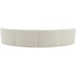 Meridian Furniture Infinity Cream Boucle Fabric 4pc. Modular Sectional