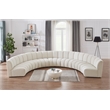 Meridian Furniture Infinity Cream Boucle Fabric 7pc. Modular Sectional