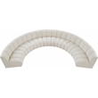 Meridian Furniture Infinity Cream Boucle Fabric 7pc. Modular Sectional