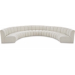 Meridian Furniture Infinity Cream Boucle Fabric 7pc. Modular Sectional