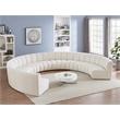 Meridian Furniture Infinity Cream Boucle Fabric 9pc. Modular Sectional