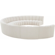 Meridian Furniture Infinity Cream Boucle Fabric 9pc. Modular Sectional