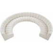 Meridian Furniture Infinity Cream Boucle Fabric 9pc. Modular Sectional