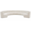 Meridian Furniture Infinity Cream Boucle Fabric 9pc. Modular Sectional