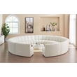 Meridian Furniture Infinity Cream Boucle Fabric 12pc. Modular Sectional