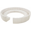 Meridian Furniture Infinity Cream Boucle Fabric 12pc. Modular Sectional