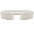 Meridian Furniture Infinity Cream Boucle Fabric 12pc. Modular Sectional