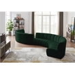 Meridian Furniture Infinity Green Boucle Fabric 8pc. Modular Sectional